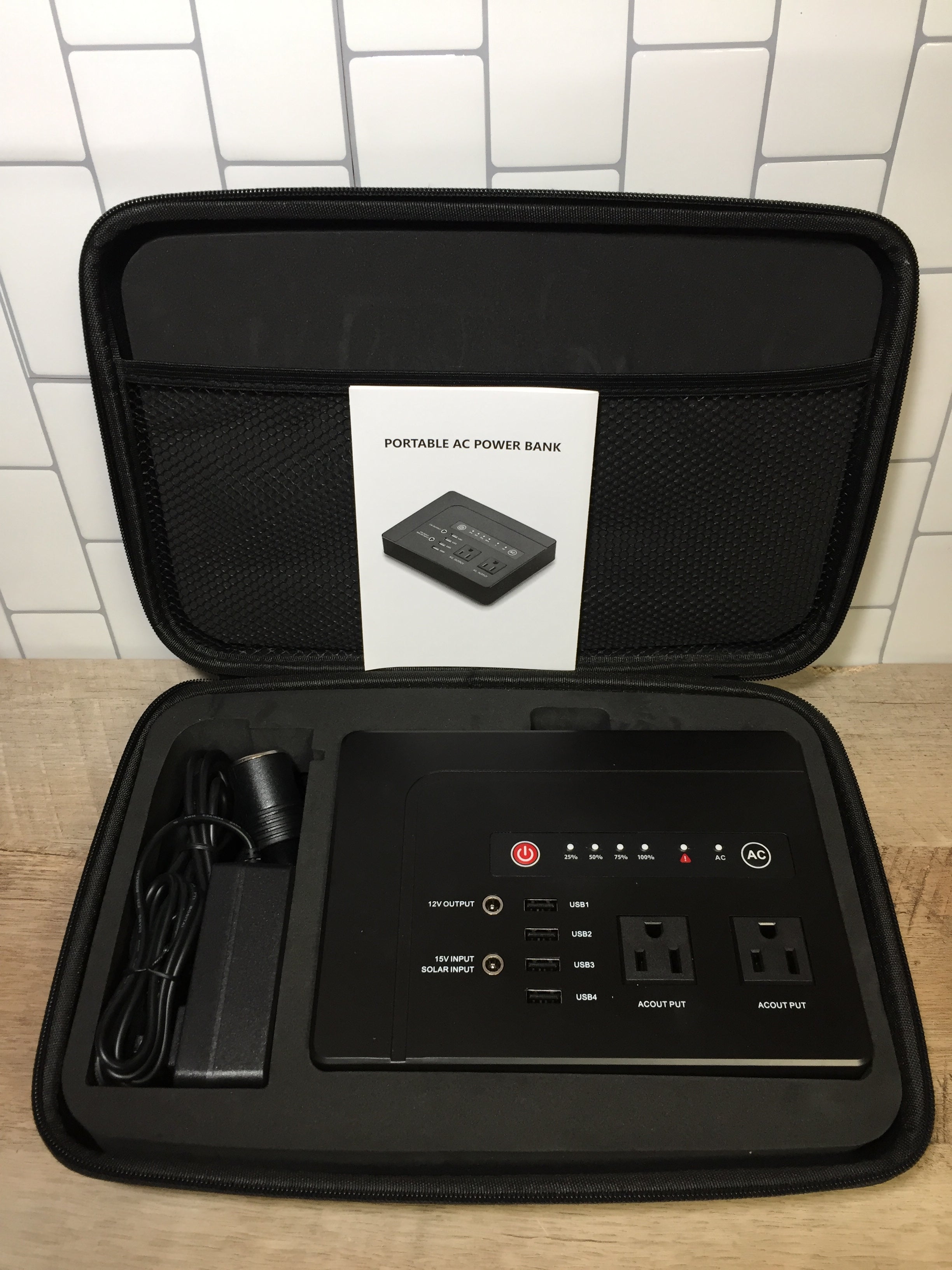 Portable AC/DC Power Bank HP200 USB Outlets for Camping (7333366726894)